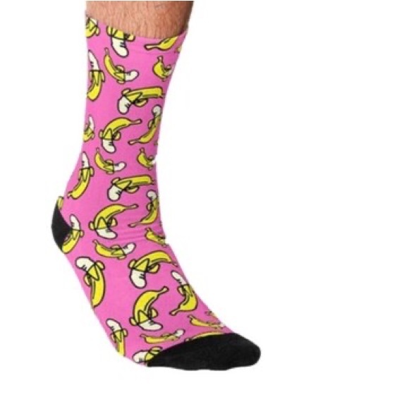 Men's Fun socks Banana Printed Socks Crew Casual - Picture 3 of 4
